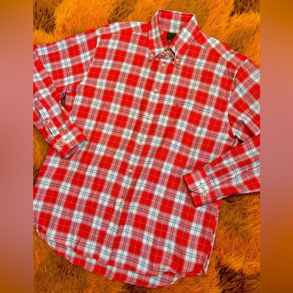 70s Vintage Menswear Plaid Western Style Button Up Formal Shirt - Picture 2 of 6